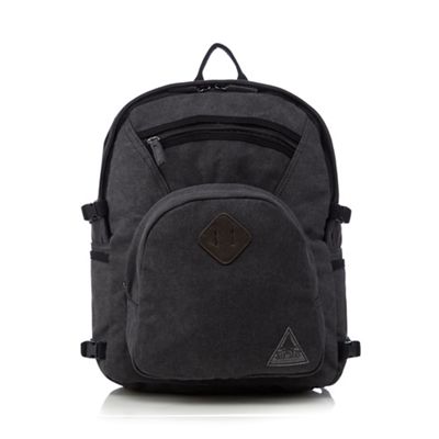 Grey canvas backpack